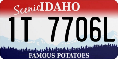 ID license plate 1T7706L