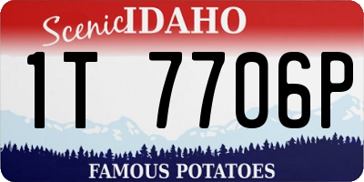 ID license plate 1T7706P