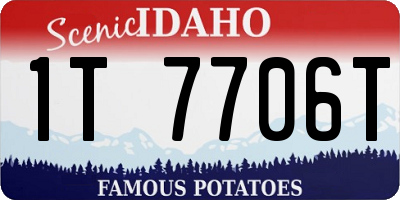 ID license plate 1T7706T