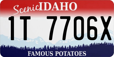 ID license plate 1T7706X