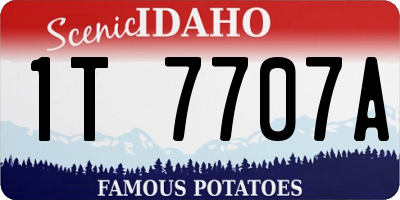 ID license plate 1T7707A
