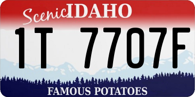 ID license plate 1T7707F