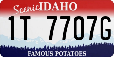 ID license plate 1T7707G