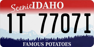 ID license plate 1T7707I