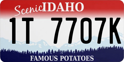 ID license plate 1T7707K