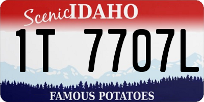 ID license plate 1T7707L