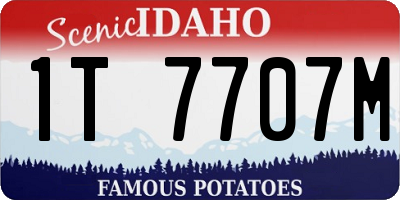 ID license plate 1T7707M