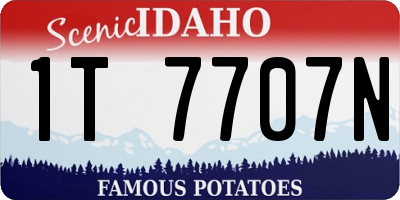 ID license plate 1T7707N