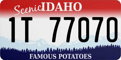 ID license plate 1T7707O