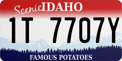 ID license plate 1T7707Y