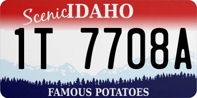 ID license plate 1T7708A