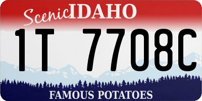 ID license plate 1T7708C