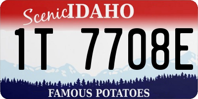ID license plate 1T7708E