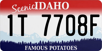 ID license plate 1T7708F