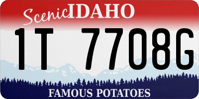ID license plate 1T7708G