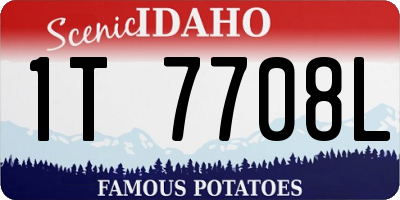 ID license plate 1T7708L