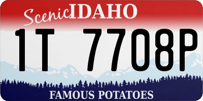 ID license plate 1T7708P
