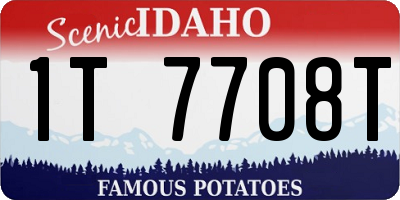 ID license plate 1T7708T