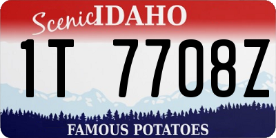 ID license plate 1T7708Z