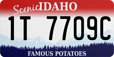 ID license plate 1T7709C