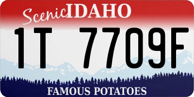 ID license plate 1T7709F