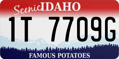 ID license plate 1T7709G