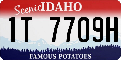 ID license plate 1T7709H