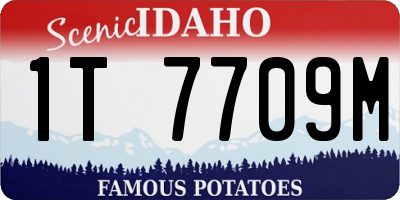 ID license plate 1T7709M