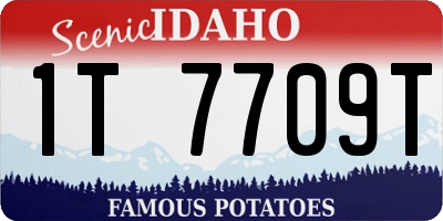 ID license plate 1T7709T