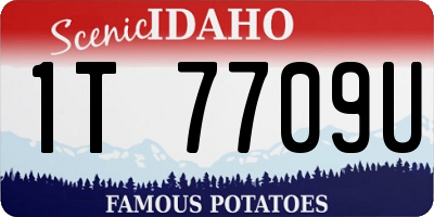 ID license plate 1T7709U