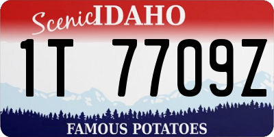 ID license plate 1T7709Z