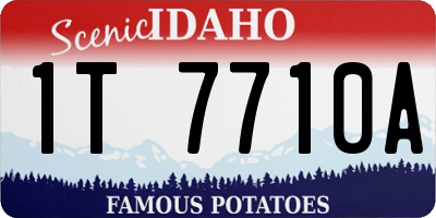 ID license plate 1T7710A