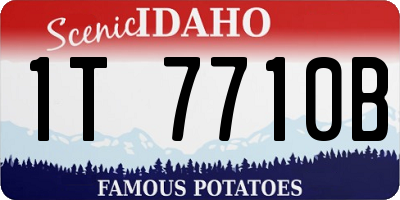 ID license plate 1T7710B