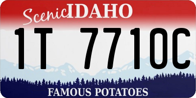 ID license plate 1T7710C