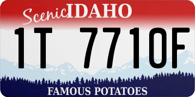 ID license plate 1T7710F