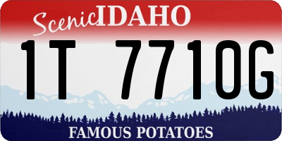 ID license plate 1T7710G