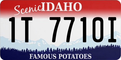 ID license plate 1T7710I