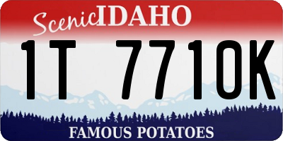 ID license plate 1T7710K