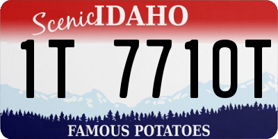ID license plate 1T7710T