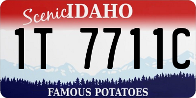 ID license plate 1T7711C