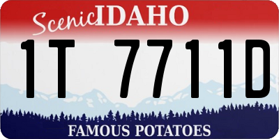 ID license plate 1T7711D