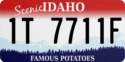 ID license plate 1T7711F