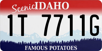 ID license plate 1T7711G