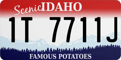 ID license plate 1T7711J