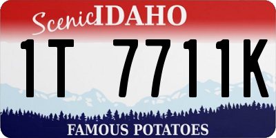 ID license plate 1T7711K