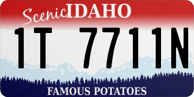 ID license plate 1T7711N