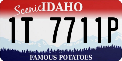 ID license plate 1T7711P