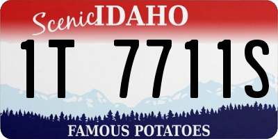 ID license plate 1T7711S