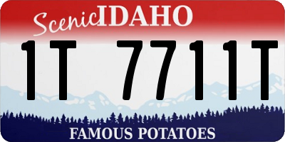 ID license plate 1T7711T