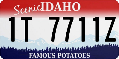 ID license plate 1T7711Z